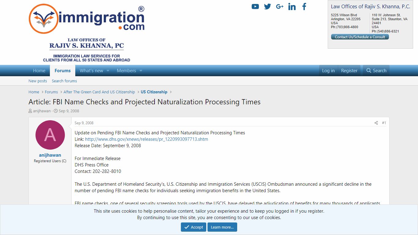 Article: FBI Name Checks and Projected Naturalization Processing Times ...